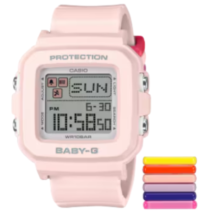 Casio Baby-G BGD-10L-4 Digital Watch Pink Resin Band Women Watch
